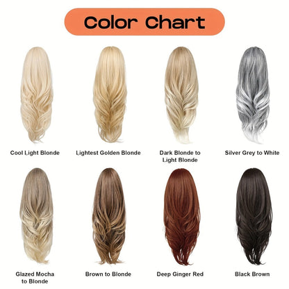 26-Inch Drawstring Wavy Ponytail Extension with Wraparound Clip in Ten Color and Style Options