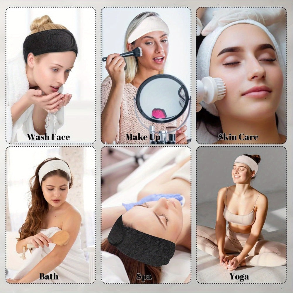 Nine-Piece Facial Headband Set in Seven Protected Boxed Color Options for Face-Washing Routines