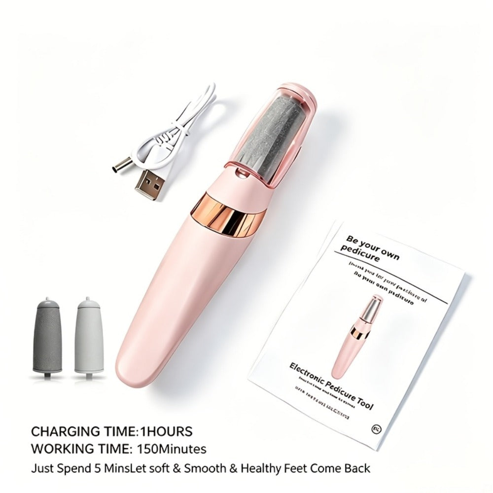 Electric Foot Callus Remover with 10pcs Pedicure Set, IPX7 Waterproof Rechargeable Foot Grinder, Multi-Speed LCD Display Electric Foot File for Dead Skin, Cracked Heels & Smooth Feet – Pink, White, Black