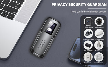 Hidden Camera Detector with OLED Screen – RF Signal & Infrared Anti-Spy Bug Detector, GPS Tracker Finder, Anti-Eavesdropping Scanner for Travel, Hotel, Airbnb, Office & Car Security