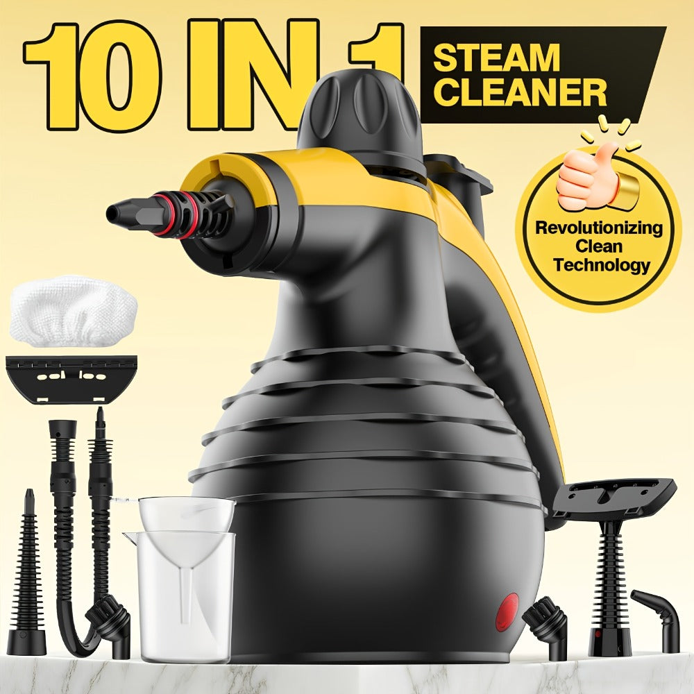 Steam Cleaner 11-in-1 Corded Handheld Kit with Long Hose, Detail Brushes and Window Cleaning Attachment