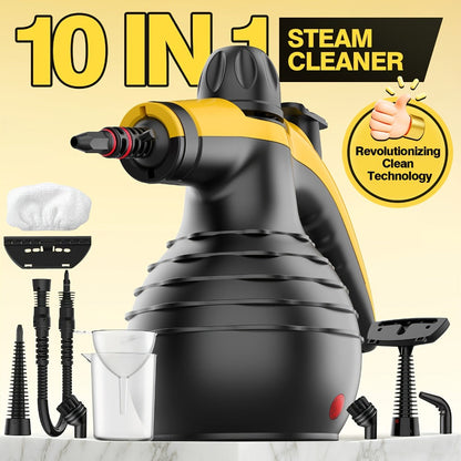 Steam Cleaner 11-in-1 Corded Handheld Kit with Long Hose, Detail Brushes and Window Cleaning Attachment
