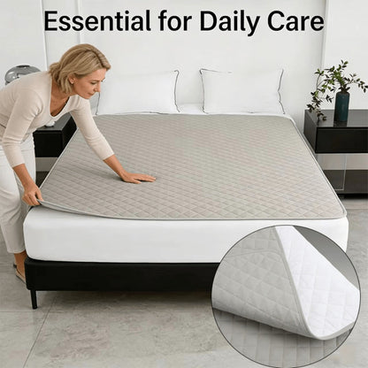 Gray Flat Mattress Protector Pad in Twin, Full, Queen or King Dimension-Labeled Checkout Options