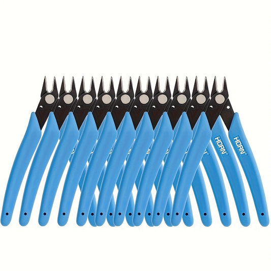 Flush Cut Wire Cutters 5-Inch Precision Micro Nippers – Durable Rust-Resistant Steel, for Electronics Zip Ties Crafts Model Kits PCB Wiring (5pc or 10pc Set)