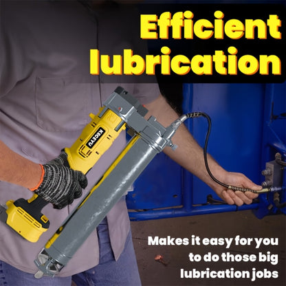 Cordless Grease Gun 10000 PSI Electric Grease Gun Kit with 2 Batteries Charger 39.4 Inch Flexible Hose LED Light Battery Powered for Automotive Garage Farm Equipment Yellow Red