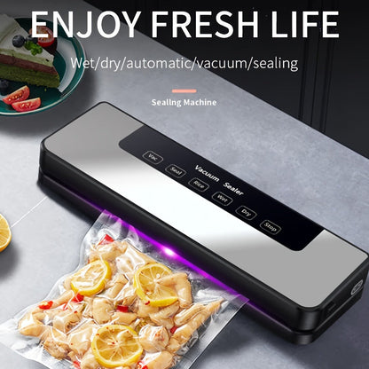 65KPa Countertop Vacuum Sealer with Dry and Moist Modes, External Hose, 50 Bags and 30cm Sealing Width
