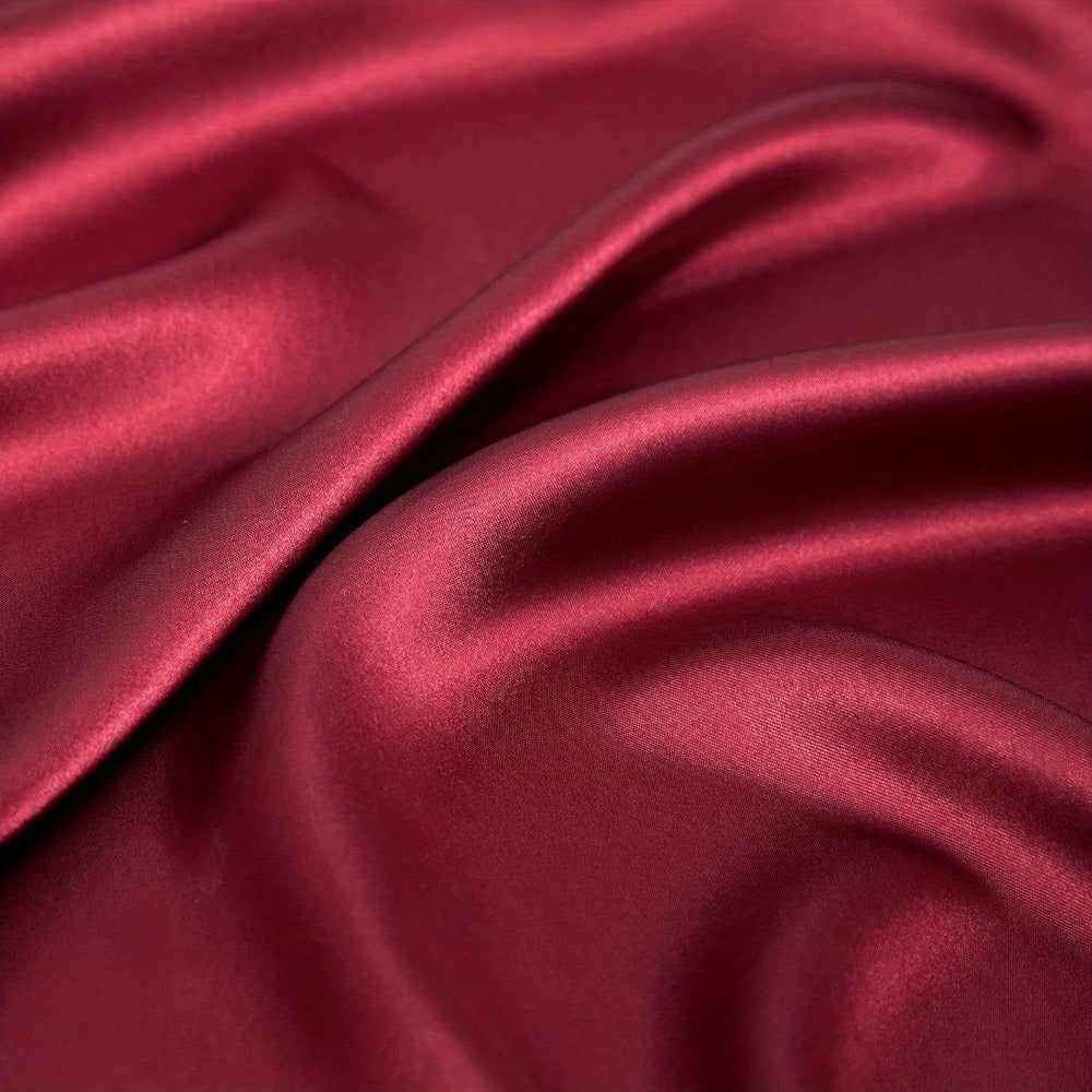 Bed Sheet Set 4-Piece Satin with 35–39 cm Deep Pocket, Machine-Washable Care and Seven Colors