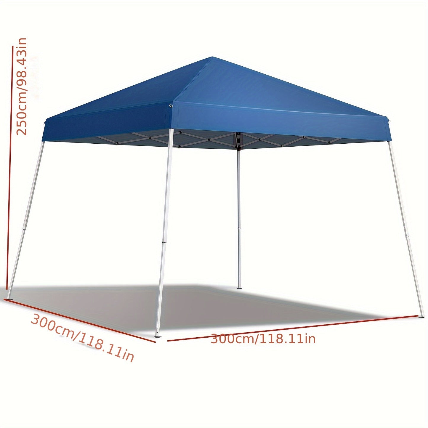 10-by-10-Foot Pop-Up Canopy Tent with Blue or White Standard and Thickened-Fabric Checkout Options