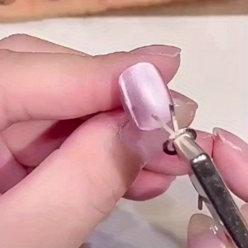 11-Piece Cat Eye Nail Magnet Set with Three-in-One Stick, Heart and Bunny Pattern Tools for Gel Designs
