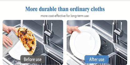 Stainless Steel Kitchen Scrubber Wire Cleaning Cloth Scratch Resistant Reusable Dish for Home Cooking, Dining and Outdoor Meals