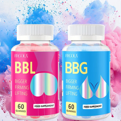 BBL Gummies for Women Butt Enhancement 60 Count Strawberry Flavor – Supports Curves Feminine Confidence Body Shaping Skin Elasticity Natural Lift Daily Wellness Supplement