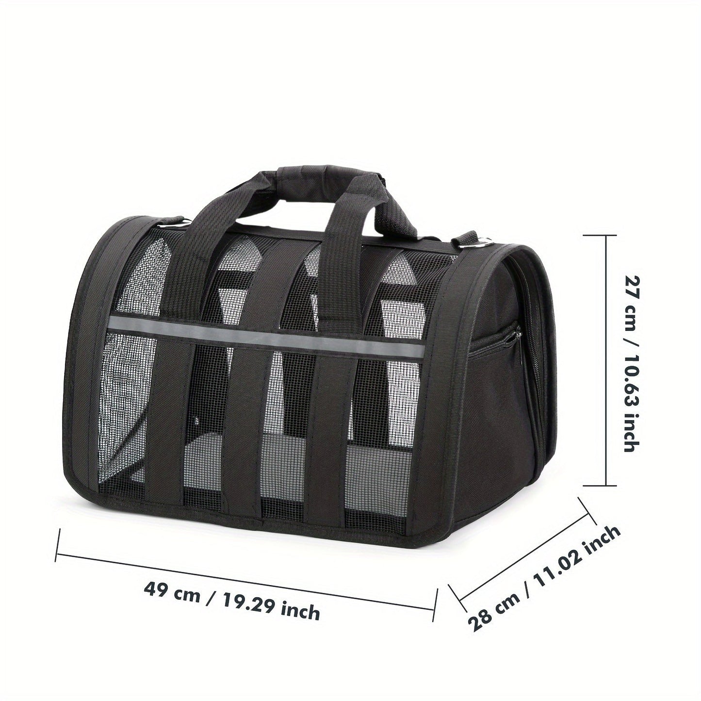 Foldable Pet Carrier Bag Breathable Mesh – Portable Soft Sided Tote for Cats & Small Dogs, Collapsible Travel Handbag, S/M/L, 7 Colors – Ideal for Vet Visits & Outdoor Trips