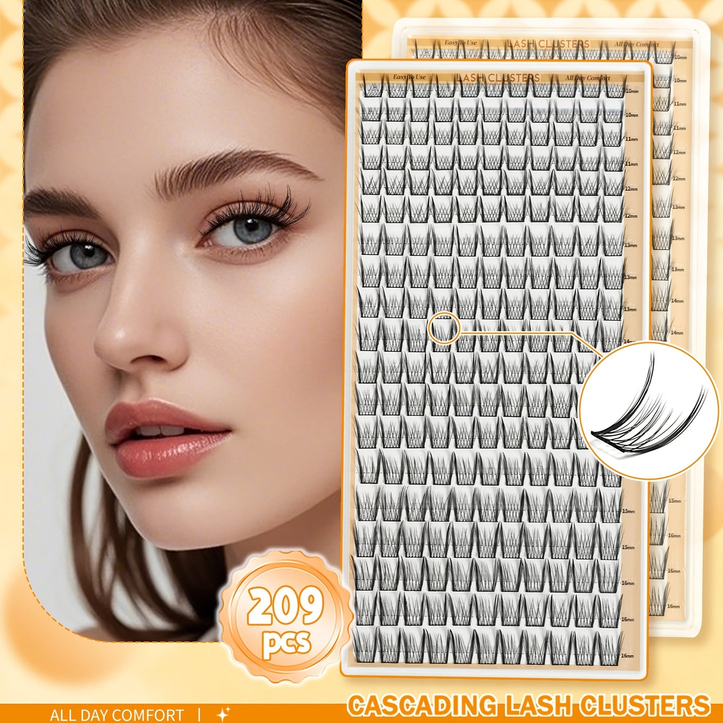 False Eyelash Cluster Kit with Four Package Options from 209 to 1993 Pieces plus Tools and Gift Bags