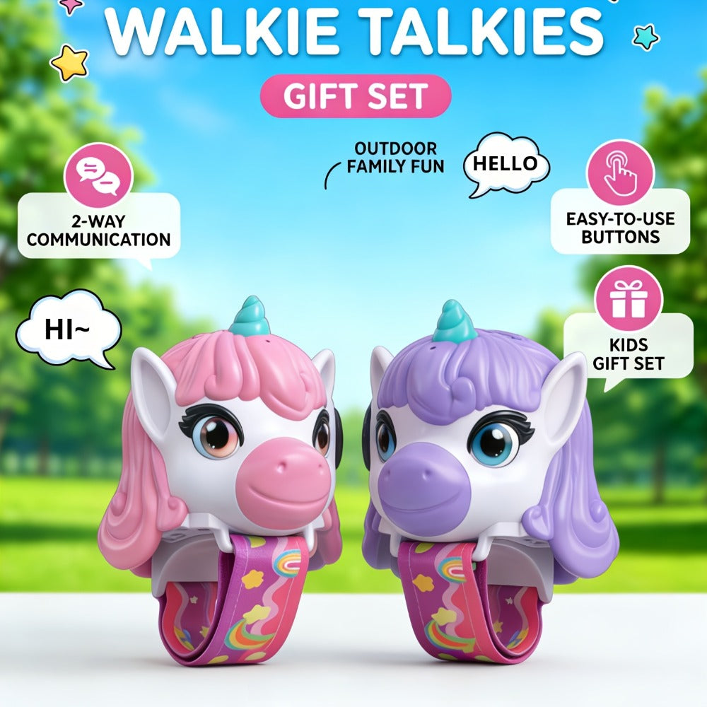 Walkie Talkies, Unicorn for Kids 2 Pack, Long Range 2-Way Radio Toy for Boys & Girls Ages 3-12