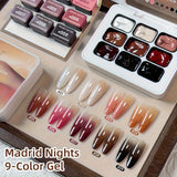 Jillradia Nine-grid Madrid Night Photo Glue 9 Colors