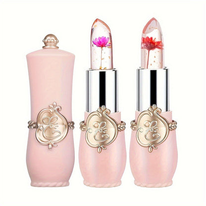 Flower Jelly Lipstick 12 Pack Color Changing pH Reactive Moisturizing Tinted Lip Balm Set Long-Lasting Personalized Shade Lip Care for Women Girls Daily Use