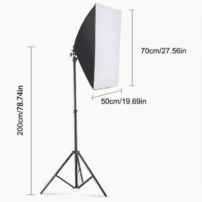 Softbox Photography Lighting Kit 2-Pack MOUNTDOG 19.7x27.5 Inch Continuous Lighting System 85W 5700K E27 LED Bulbs with Remote for Portrait Product Fashion Studio Photography