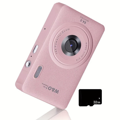 Digital Camera W810 with 64MP Capture Marking, 1080P Video, 16X Digital Zoom, 2.4-Inch Screen and 32GB Card