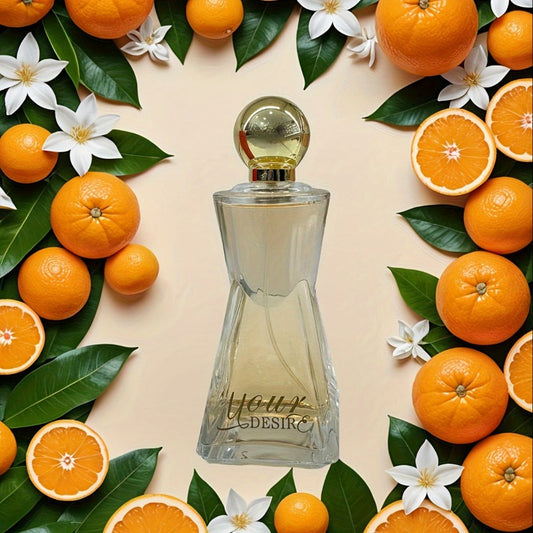 Women's Eau de Parfum 3.4oz Long-Lasting Floral Fruity Scent Orange Peach Jasmine Your Desire Luxury Perfume Spray for Women Gift Idea