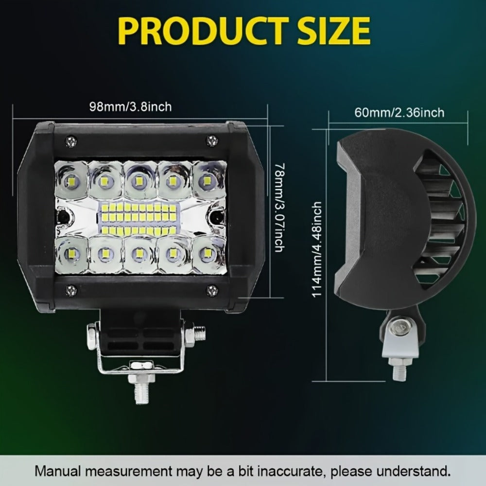 LED Work Light Bar Kit for Off-Road Truck Jeep SUV ATV UTV Tractor, 12-24V 2000-3000LM Combo 22in 10in + 4in Spot Flood Lights, No Battery Required, Hard Wire or Direct Power