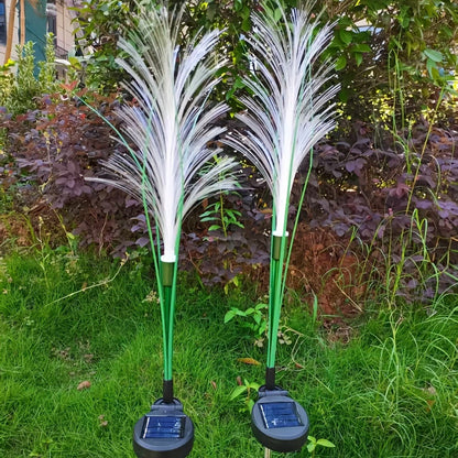 Solar Garden Lights Golden Grass Stakes, IP54 with 1- or 2-Piece Options and Separate Panels