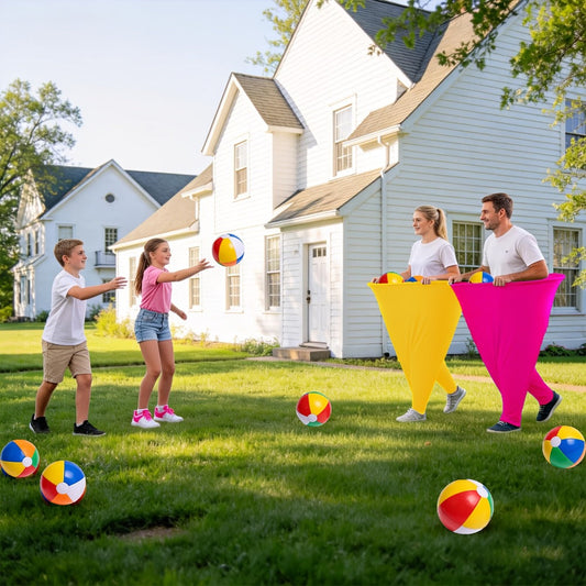 Grandma Pants Game Set 2 Pack – Outdoor Party Ball Pants Game with 12 Elastic Balls & 2 Pumps, Fun Team Building Activity for Adults Kids, Backyard Summer Party Games, Baby Shower, Family Reunion