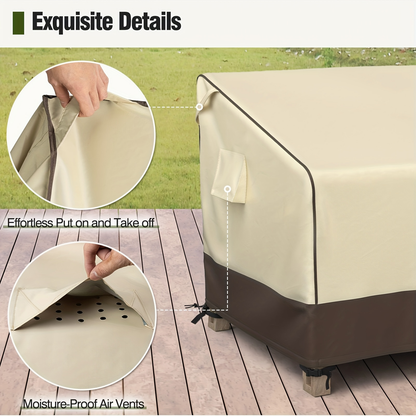 2-Pack Waterproof Patio Chair Covers for Adirondack & Rocking Chairs, 420D Heavy Duty Outdoor Furniture Covers, All-Weather UV & Moisture Protection