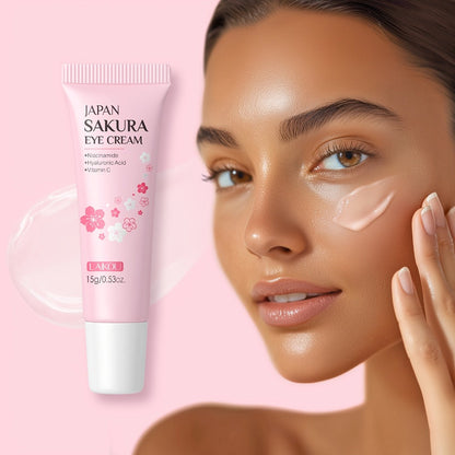4-Piece Sakura Skincare Gift Set with Cleanser, Serum, Essence Cream and Eye Cream in Coordinated Pink Packaging