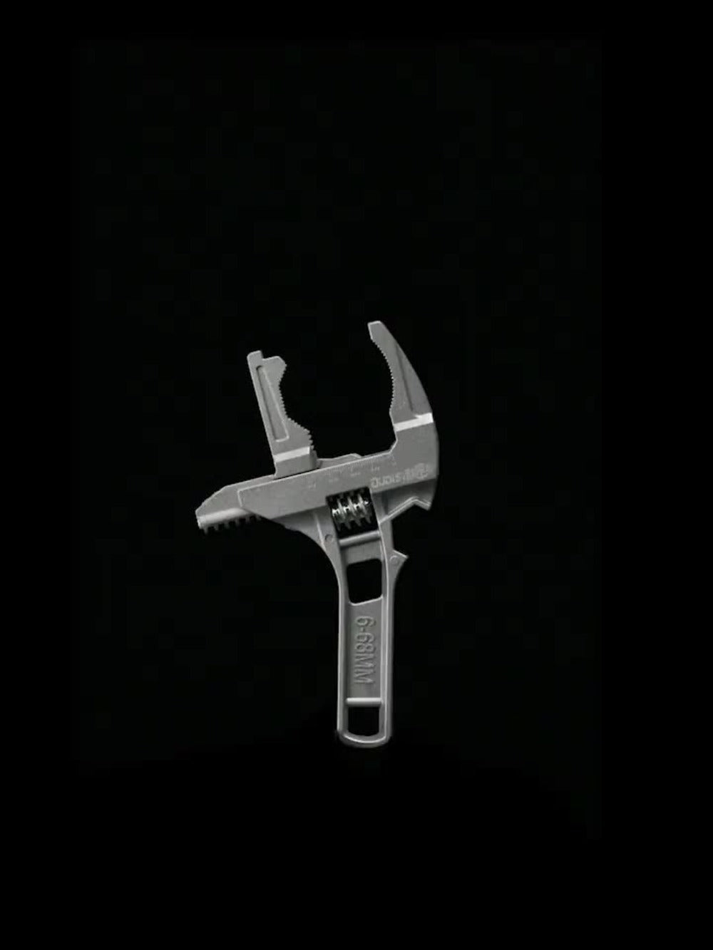 Adjustable Double-Ended Bathroom Wrench for Sink, Faucet and Pipe Work in Black or Silver Finish