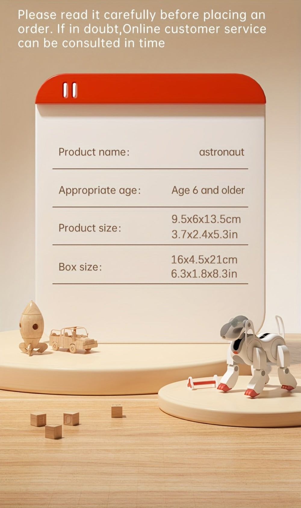 Building Block Set Astronaut Model, 623 Micro Pieces with White Space Suit Figure and 23cm Display Height