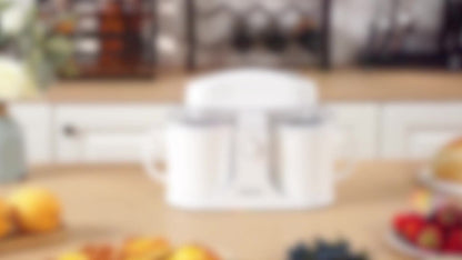 Ice Cream Maker Machine 33.81oz Dual Cup - Homemade Ice Cream, Frozen Yogurt & Fruit Smoothies, Detachable Easy-Clean Design