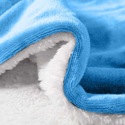 480GSM Sherpa Fleece Blanket – Double-Sided Heavy Warm Throw for Couch, Bed & Travel, Reversible All Season, 13 Colors, 3 Sizes