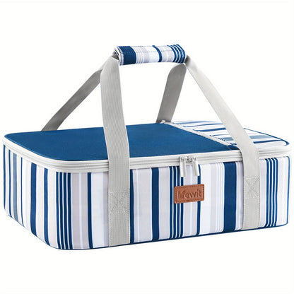 Insulated Casserole Carrier, 15.7-Inch Baking Dish Bag in Single or Double-Deck Configurations