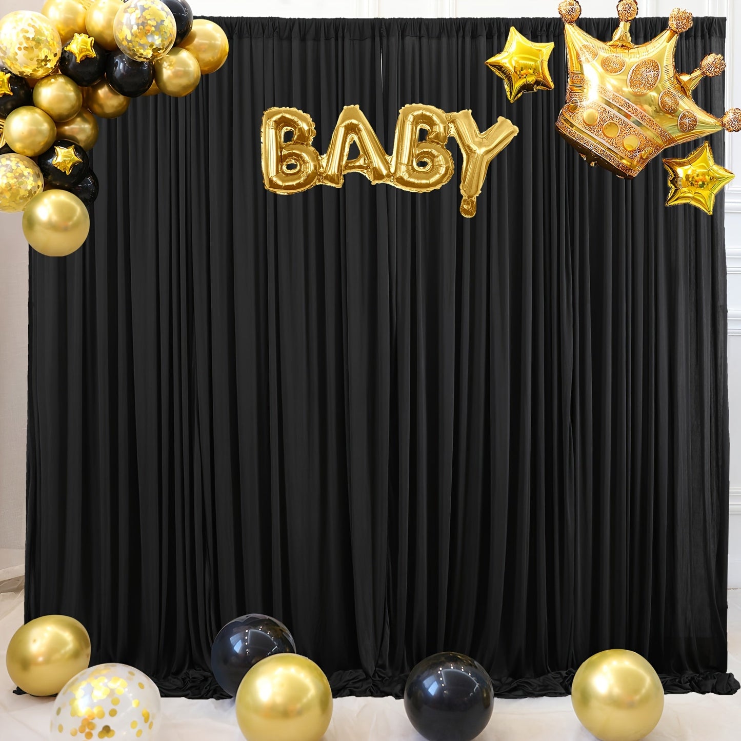 Two-Piece Photography Backdrop Curtain Set with 150 cm Width and 215 cm or 300 cm Height Options