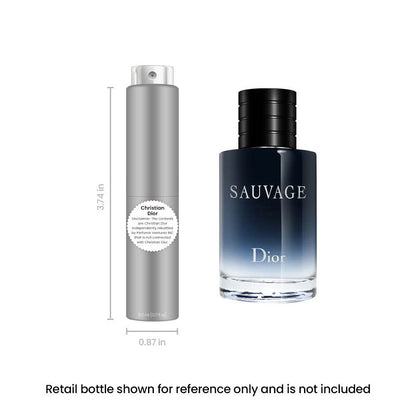 Dior Sauvage Eau de Toilette Travel Spray 5ml 0.17oz - Men's Cologne Fresh Aromatic Woody Fragrance Mini Atomizer 100% Authentic