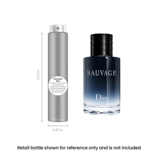 Dior Sauvage Eau de Toilette Travel Spray 5ml 0.17oz - Men's Cologne Fresh Aromatic Woody Fragrance Mini Atomizer 100% Authentic