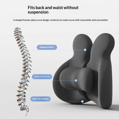 Lumbar Support Cushion & Seat Cushion Set – Ergonomic Office Chair Pillow for Lower Back Pain Relief, Breathable Memory Foam Waist & Hip Support for Home, Car & Desk Chair