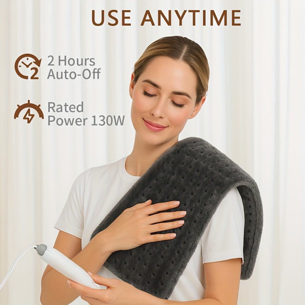 Heating Pad for Back & Neck Pain Relief – Ultra Soft Flannel, Fast Heating, Dry & Moist Heat, Auto Shut-Off, Machine Washable (Small 12x15in / Standard 12x24in / Large 17x33in)