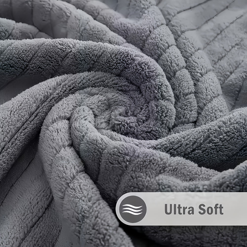 Towel Set 4 or 8 Piece Microfiber Collection with Hair-Drying Cap Options in Four Colors for Home and Guest Use