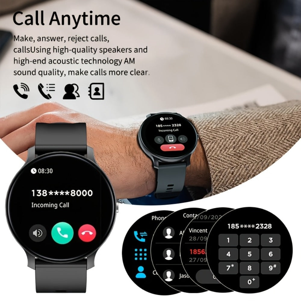 Smartwatch Fitness Tracker with IP68 Rating, SIM-Free Calling, Music and 100+ Sport Modes in Blue