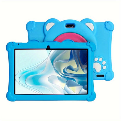 Kids Tablet 10 Inch Android 13, IPS Eye Protection Display 32GB ROM 3GB RAM, Dual-Band WiFi Parental Controls Google Play, Pre-Installed Educational Apps & Games Dual Camera, Toddler Tablet with Protective Case for Ages 3-12 – Red Blue