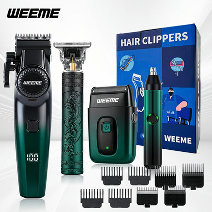 Men's Electric Grooming Kit 4-in-1 — Hair Clipper, Beard Trimmer, Electric Shaver & Nose Hair Trimmer Set, Gradient Design, 2-Piece & 4-Piece Options, Perfect Gift for Husband Dad Boyfriend