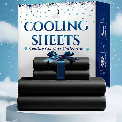 Bamboo Blend Cooling Bed Sheet Set 4pcs – Ultra Soft Breathable Kids Sheets, Deep Pocket Fitted Sheet 18"-24", 2200TC Shrink & Wrinkle Resistant, All-Season Hotel Luxury Bedding, Twin Full Queen King