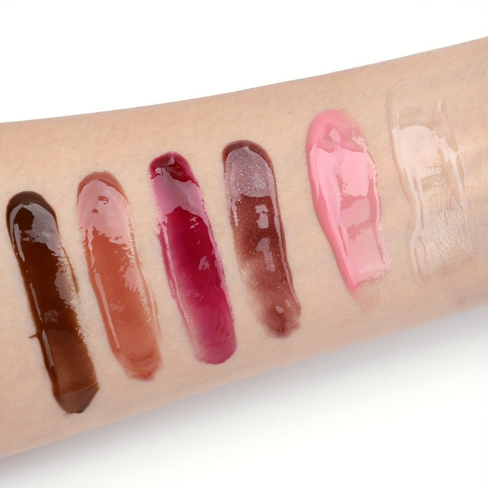 SAS Heart-Pendant Lip Gloss with 15ml Net Content, Squeeze-Tube Format and Six Numbered Shades