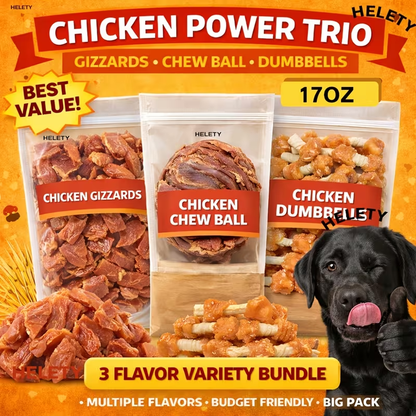 Dog Treats Mixed Chicken, Duck and Sweet Potato Chew Assortment with Four Retained Combination Options