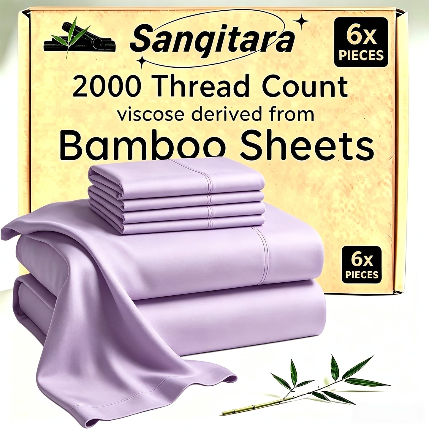 Bamboo-Blend-Style Fitted Sheet in Seven Colors and Twin, Full, Queen or King Checkout Sizes