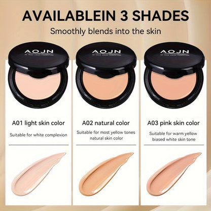 Oil Control Concealer Powder 24H Waterproof Matte Finish – Long-Lasting Natural Coverage 3 Shades All Skin Tones Buildable Face Powder for Women Light Natural Pink