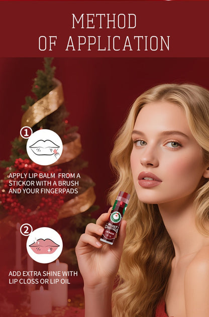 MISS FACTOR 32-Piece Lip Balm Set with Individually Capped Tubes in Red Christmas Gift Box