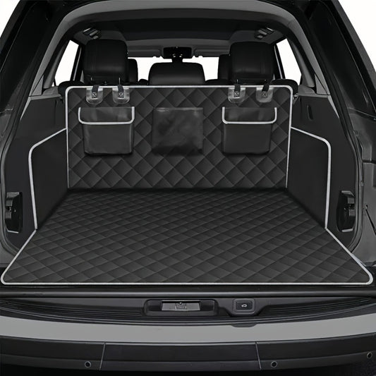 Car Trunk Mat with Storage Bag, Anti-Slip Pet Cargo Pad & Vehicle Trunk Protection Liner, Waterproof Non-Slip Bottom, Universal Fit for SUV Truck Sedan, Black