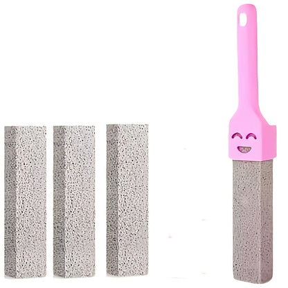 Six-Piece Multi-Color Pumice Stone Toilet Brush Set with Ergonomic Handles for Bathroom Surfaces